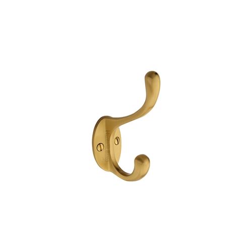Heritage Brass Classic Large Hat & Coat Hook in Satin Brass