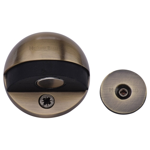 Heritage Brass Shielded Door Stop in Antique Brass