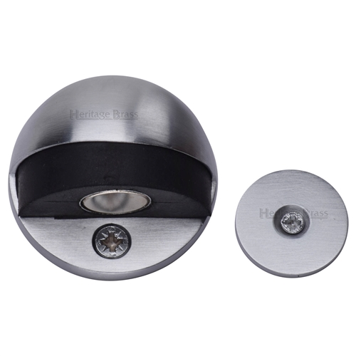Heritage Brass Shielded Door Stop in Satin Chrome