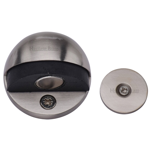 Heritage Brass Shielded Door Stop in Satin Nickel