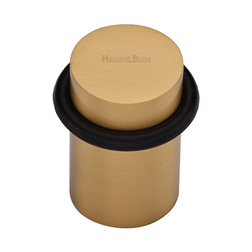 Heritage Brass Round Door Stop in Satin Brass