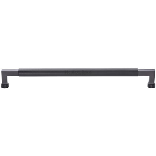 Bauhaus Knurled Door Pull Handle in Matt Bronze