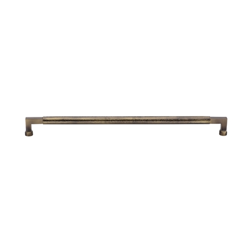 Heritage Brass Door Pull Handle Hammered Bauhaus Design