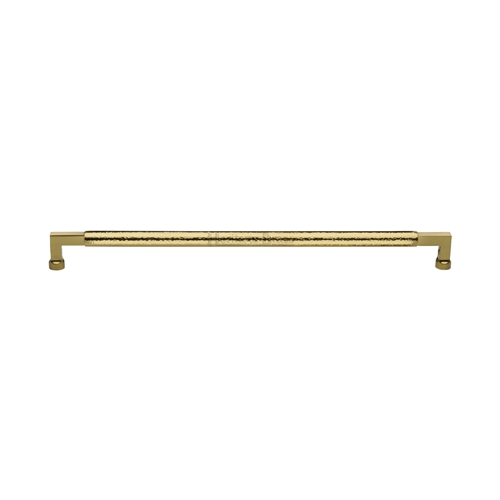 Heritage Brass Door Pull Handle Hammered Bauhaus Design