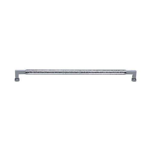 Heritage Brass Door Pull Handle Hammered Bauhaus Design