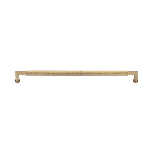 Heritage Brass Door Pull Handle Hammered Bauhaus Design