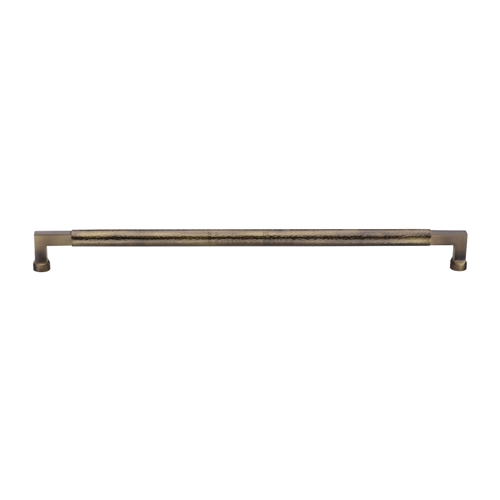 Heritage Brass Door Pull Handle Hammered Bauhaus Design