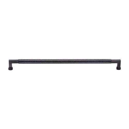 Heritage Brass Door Pull Handle Hammered Bauhaus Design