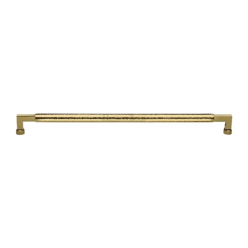 Heritage Brass Door Pull Handle Hammered Bauhaus Design