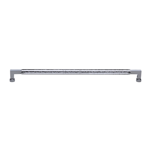 Heritage Brass Door Pull Handle Hammered Bauhaus Design