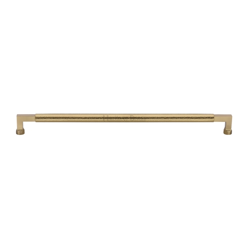 Heritage Brass Door Pull Handle Hammered Bauhaus Design