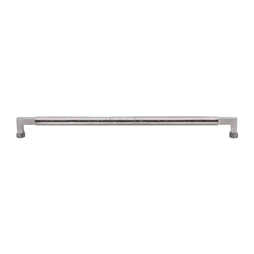 Heritage Brass Door Pull Handle Hammered Bauhaus Design