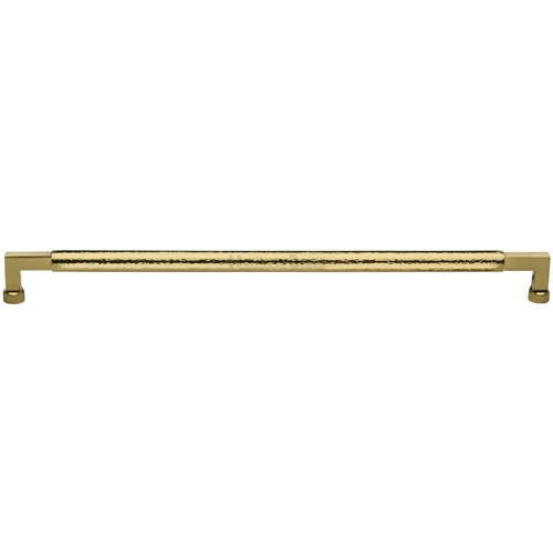 Heritage Brass Door Pull Handle Hammered Bauhaus Design