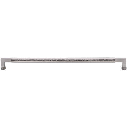Heritage Brass Door Pull Handle Hammered Bauhaus Design
