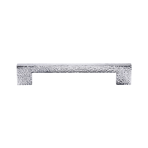 Metro Hammered Door Pull Handle in Polished Chrome