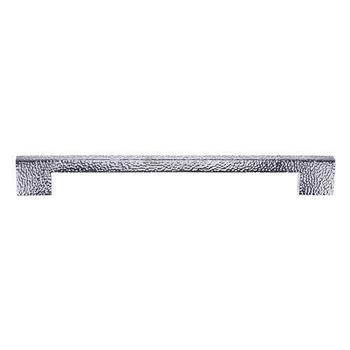 Metro Hammered Door Pull Handle in Polished Chrome