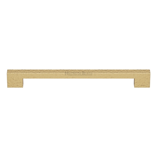 Metro Hammered Door Pull Handle in Satin Brass