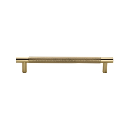 Heritage Brass Appliance Pull Knurled Design in Polished Brass
