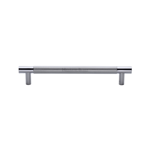 Heritage Brass Appliance Pull Knurled Design in Polished Chrome