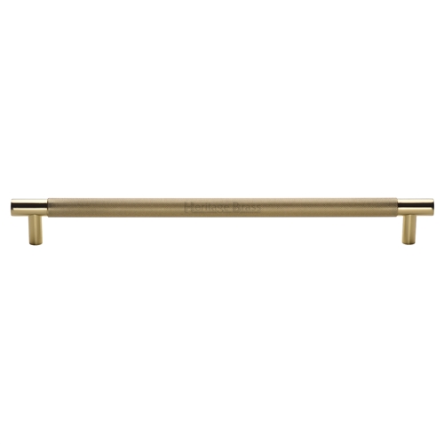 Heritage Brass Appliance Pull Knurled Design in Polished Brass