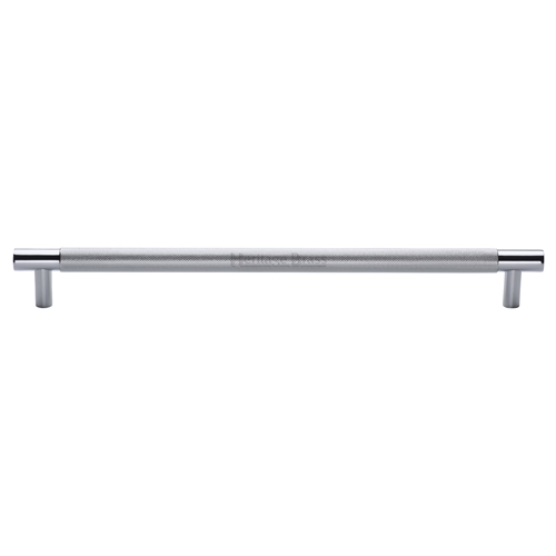 Heritage Brass Appliance Pull Knurled Design in Polished Chrome