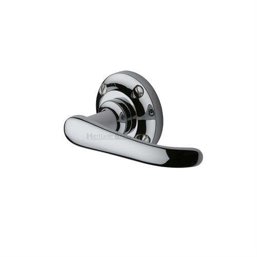 Windsor Door Handle on Round Rose