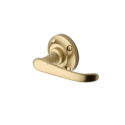 Windsor Door Handle on Round Rose