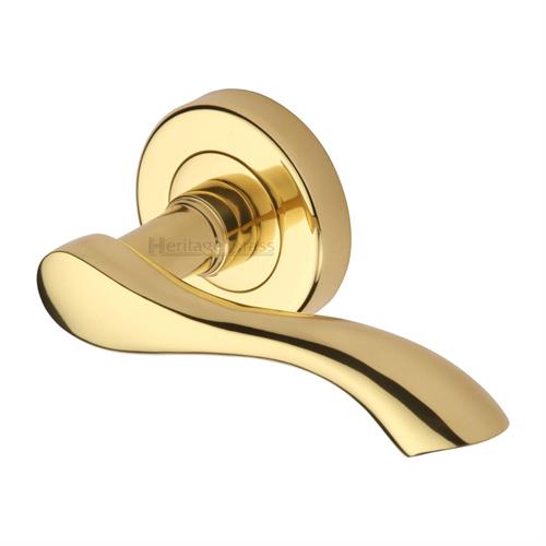 Algarve Door Handle on Round Rose