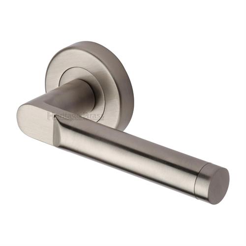 Celia Door Handle on Round Rose