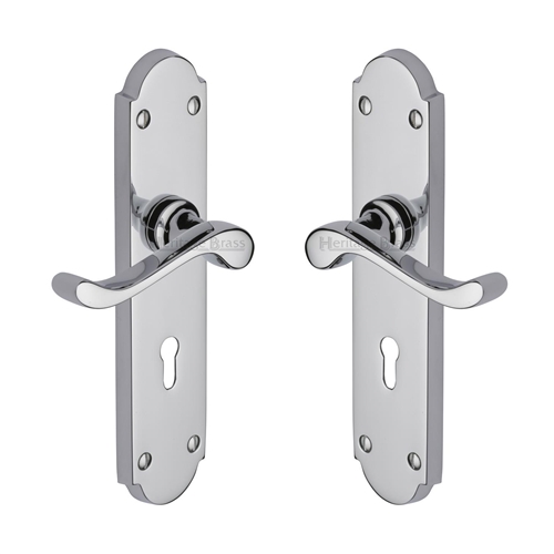 Savoy Long Door Handle on Plate
