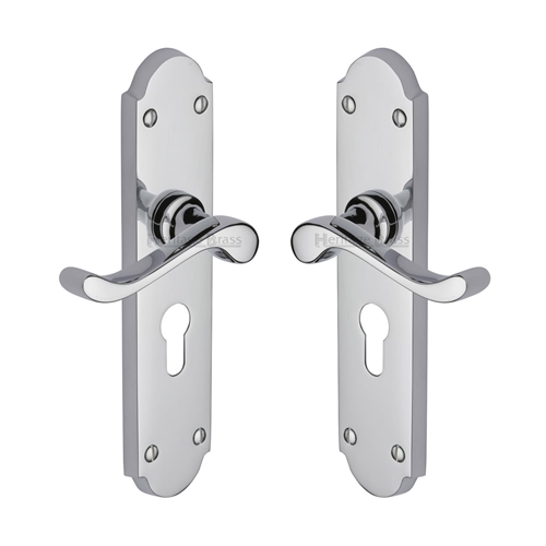 Savoy Long Door Handle on Plate