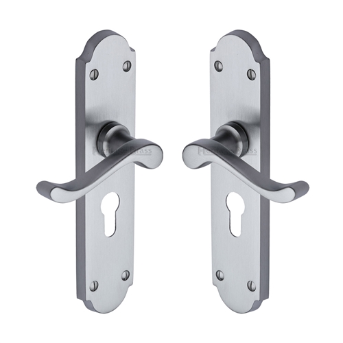 Savoy Long Door Handle on Plate