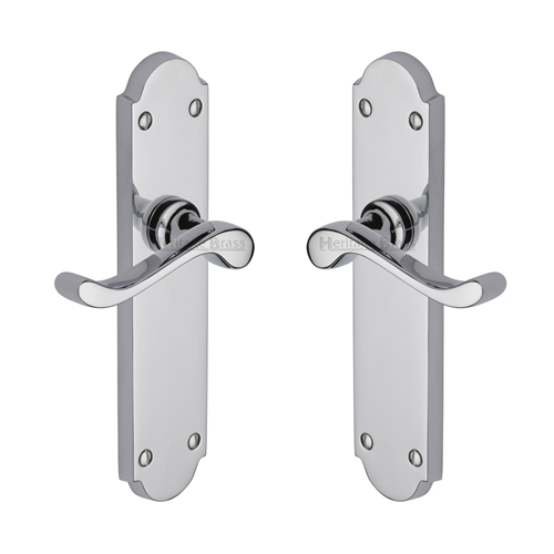 Savoy Long Door Handle on Plate