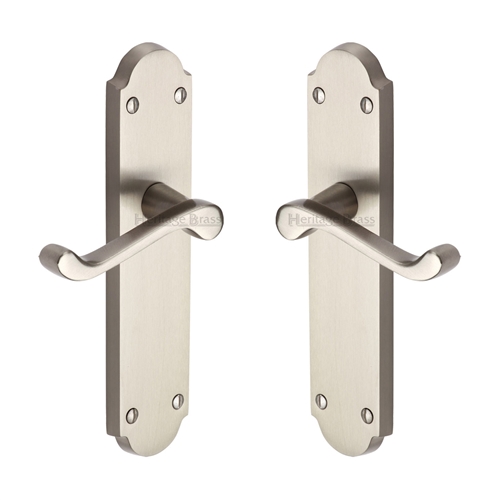 Savoy Long Door Handle on Plate