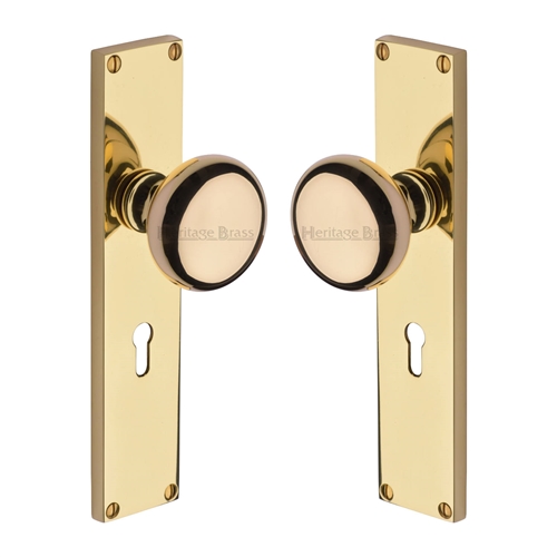 Victoria Mortice Knob on Plate