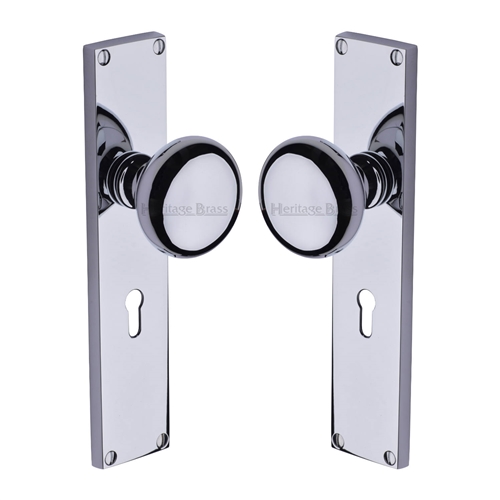 Victoria Mortice Knob on Plate