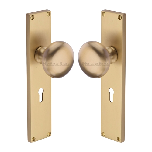 Victoria Mortice Knob on Plate