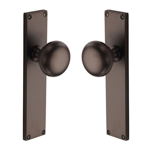 Victoria Mortice Knob on Plate