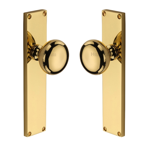 Victoria Mortice Knob on Plate