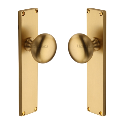 Victoria Mortice Knob on Plate