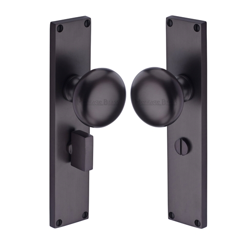 Victoria Mortice Knob on Plate