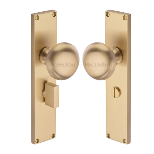 Victoria Mortice Knob on Plate