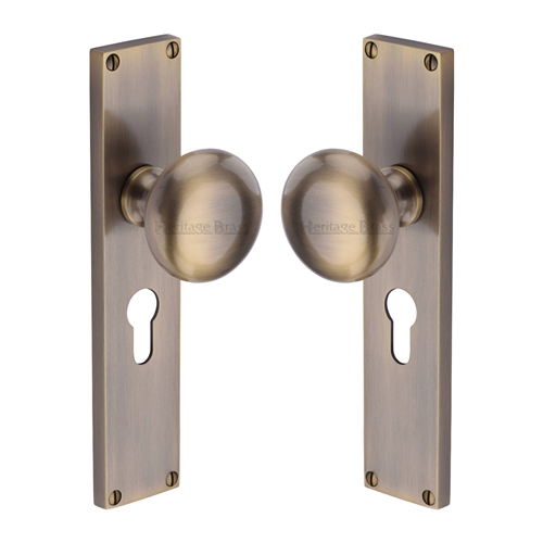 Victoria Mortice Knob on Plate