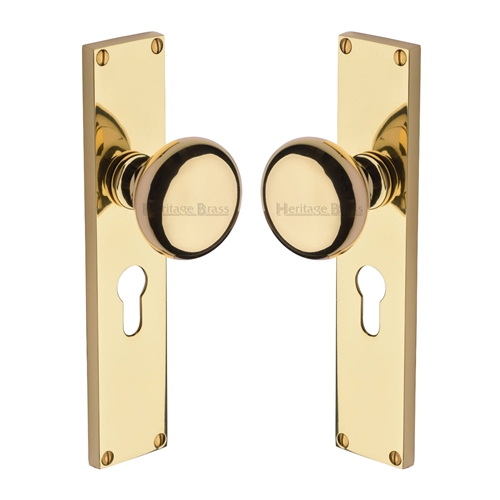 Victoria Mortice Knob on Plate