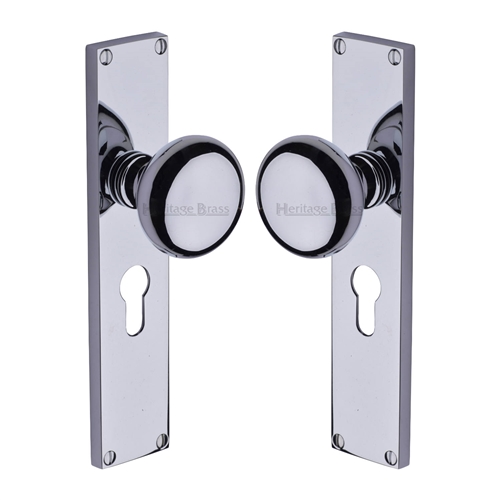 Victoria Mortice Knob on Plate