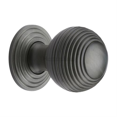 Reeded Cabinet Knob with Base