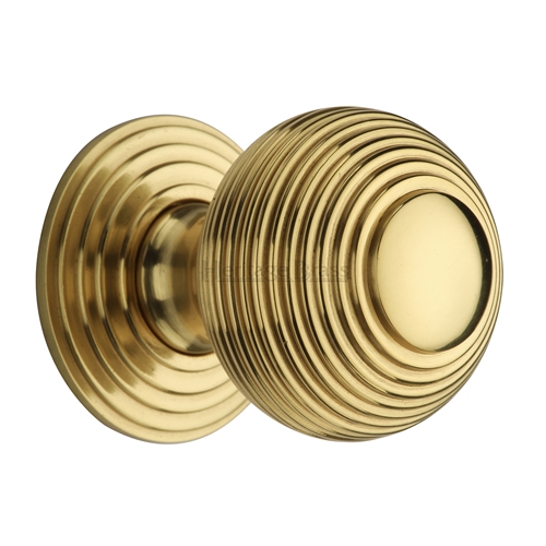 Reeded Cabinet Knob with Base