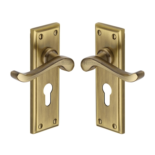 Edwardian Door Handle on Plate