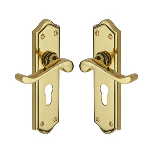 Buckingham Door Handle on Plate