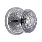 Aydon Door Knob on Rose in Polished Chrome